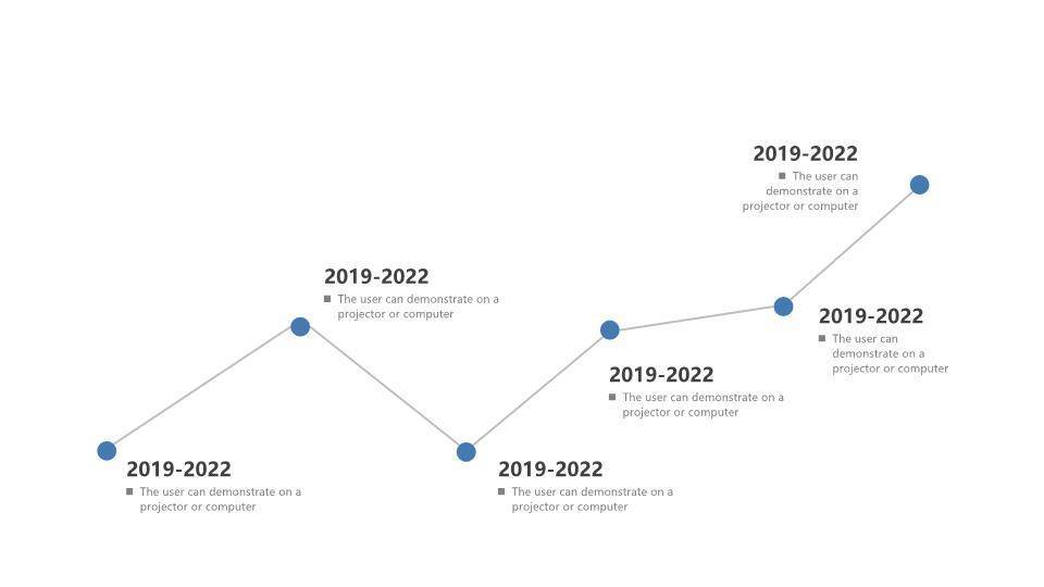 数据图表网格商务时间轴PPT模板6