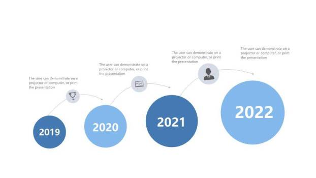 数据图表网格商务时间轴PPT模板7