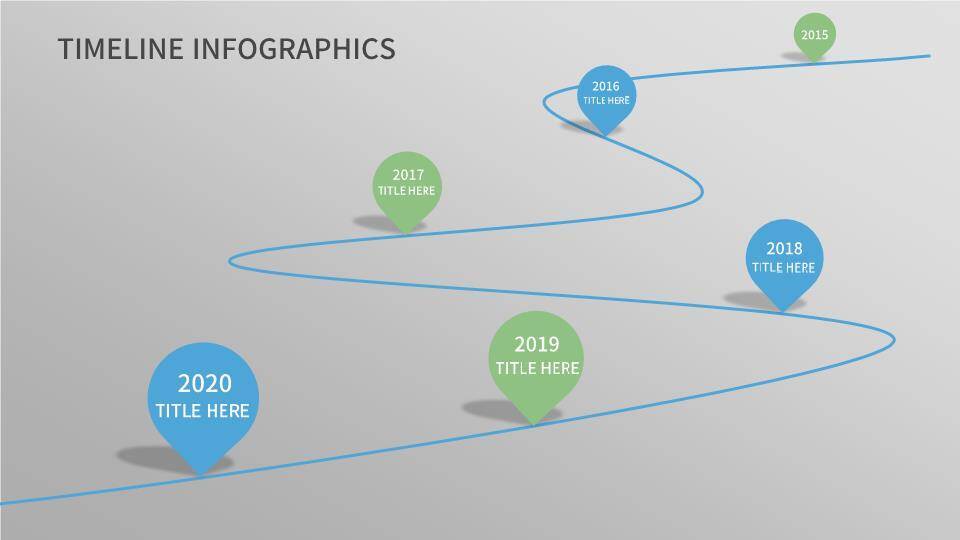 ppt活动时间轴模板6