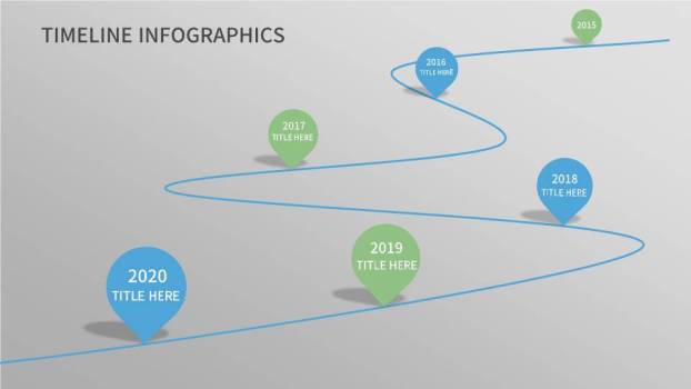 ppt活动时间轴模板6