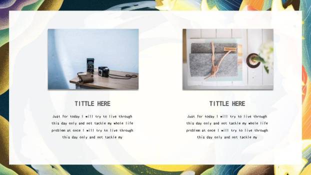 黄色太阳动漫小清新温暖阳光文艺艺术PPT模板1