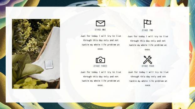 黄色太阳动漫小清新温暖阳光文艺艺术PPT模板6