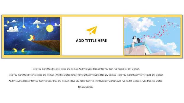 托举月亮女孩悬崖动漫浪漫梦想主题PPT模板7