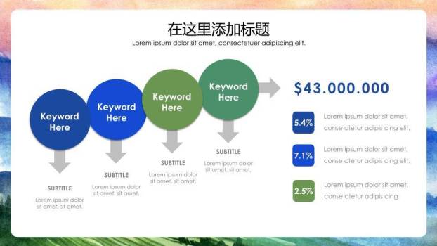 水彩渲染山峦田野动漫感工作总结汇报PPT模板8