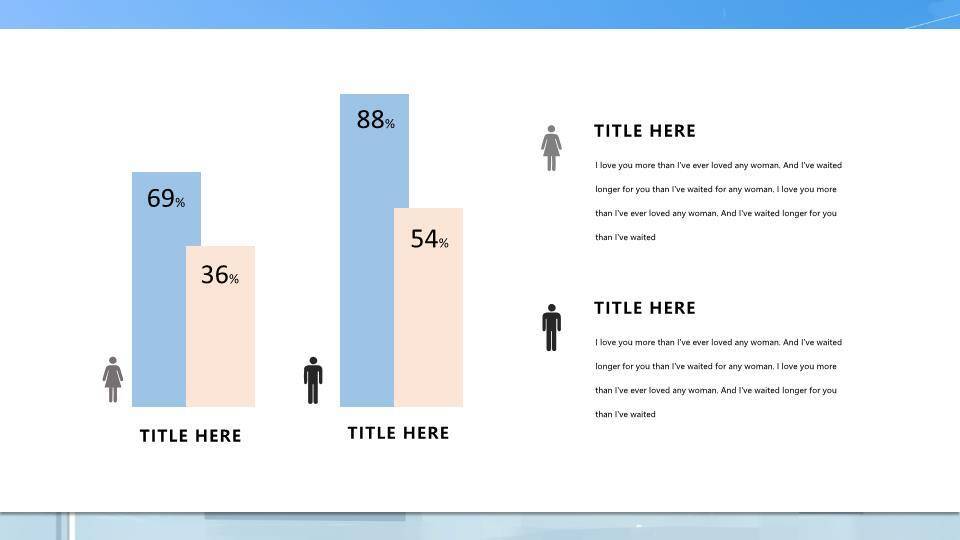 眺望远方女孩粉蓝云朵动漫治愈系梦想PPT模板1