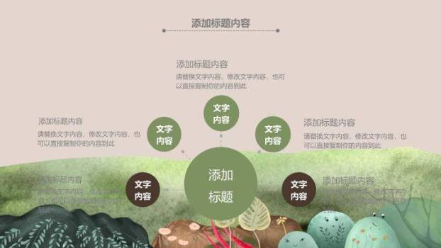 微笑森林童话场景动漫卡通儿童教育PPT模板3