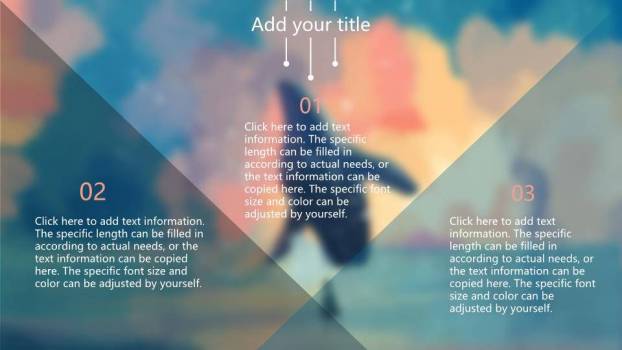 仰望绚丽鲸鱼动漫励志温暖情感PPT模板3