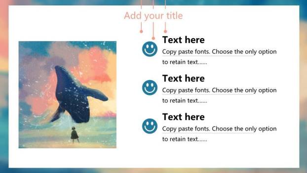 仰望绚丽鲸鱼动漫励志温暖情感PPT模板5