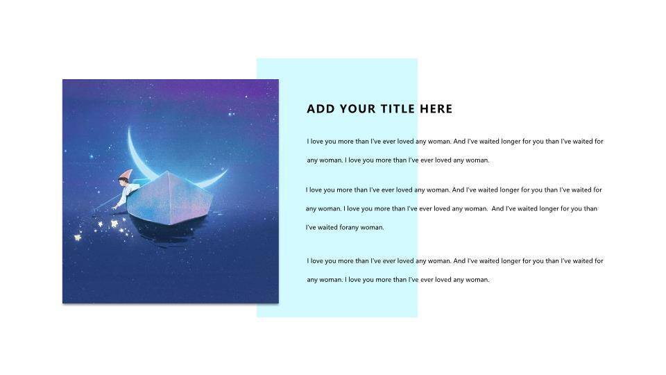 天空蓝鲸飞跃桥梁动漫治愈系诗和远方PPT模板1