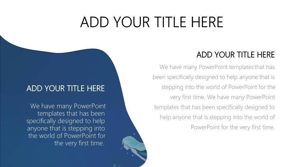 深海星空鲸背少女海蓝时见鲸动漫唯美PPT模板5