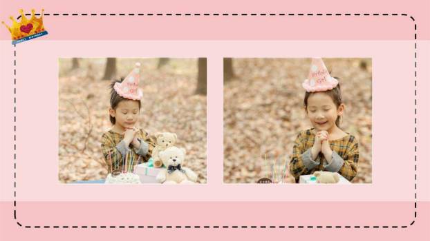 霓虹灯生日快乐儿童生日派对封面PPT模板3