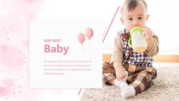 独角兽梦幻儿童生日满月宴PPT模板2