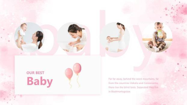 独角兽梦幻儿童生日满月宴PPT模板7