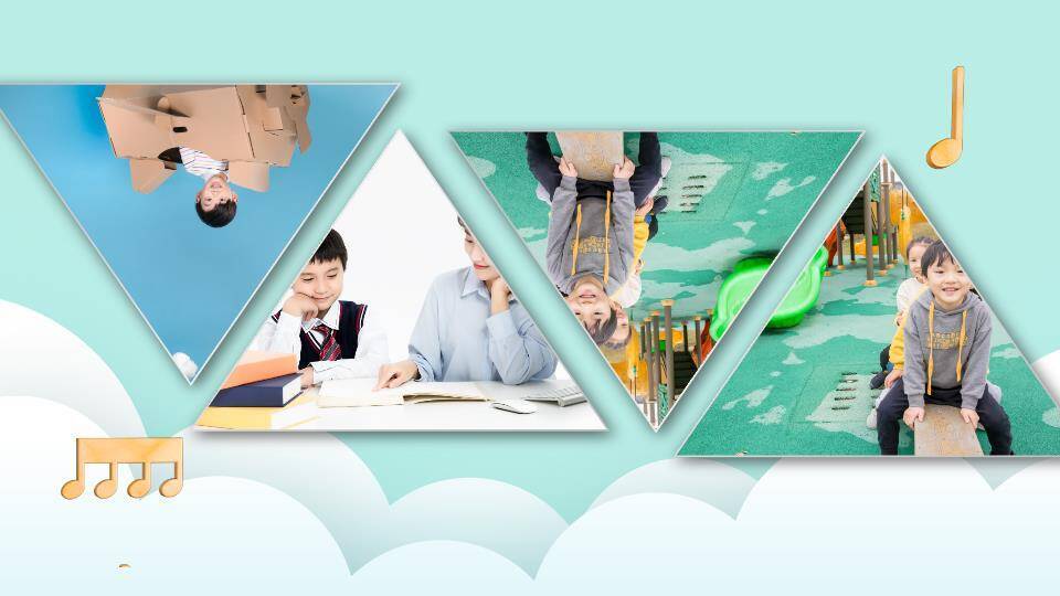 气球致童年儿童生日成长相册PPT模板8