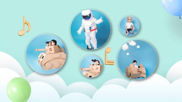 气球致童年儿童生日成长相册PPT模板7