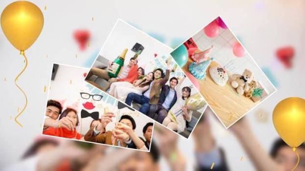 粉红独角兽梦幻儿童生日满月宴PPT模板2