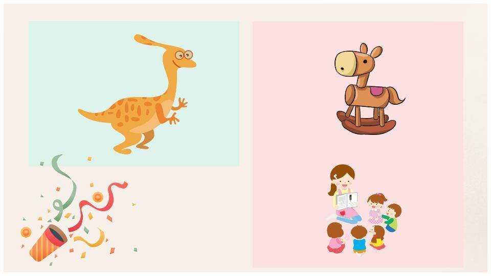 漂浮气球致童年儿童生日成长相册PPT模板9