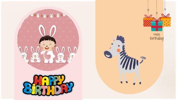 漂浮气球致童年儿童生日成长相册PPT模板3