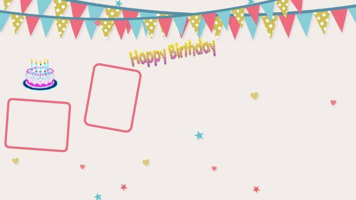 柔和生活感宝宝满月儿童生日海报PPT模板3