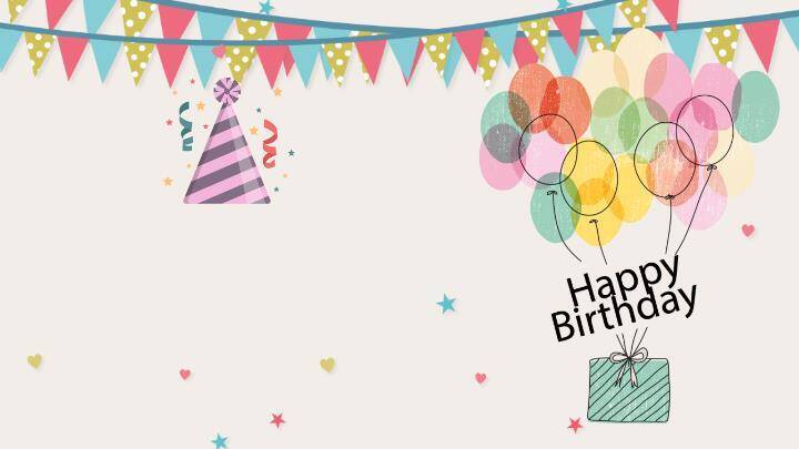 柔和生活感宝宝满月儿童生日海报PPT模板4