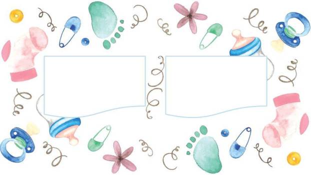 水彩兔子温馨生日成长纪念卡PPT模板8