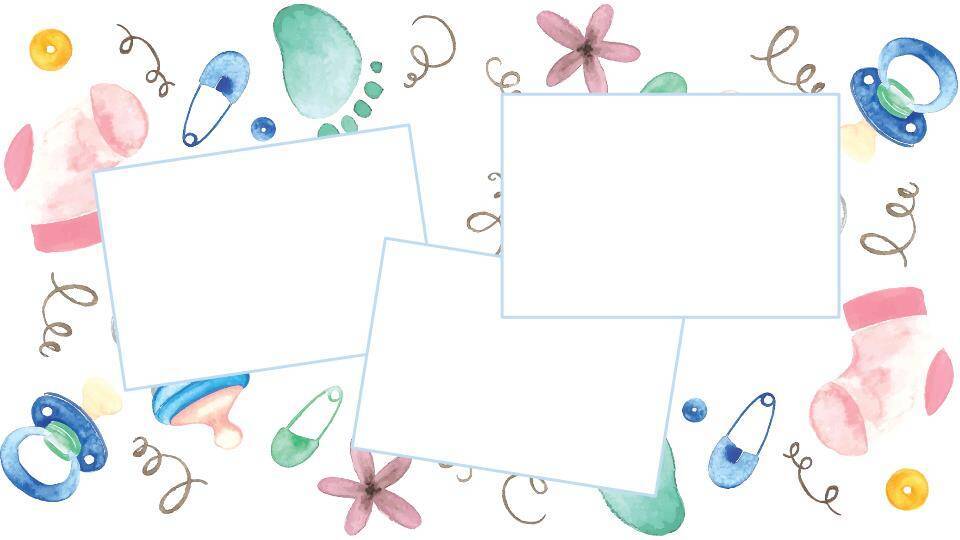 水彩兔子温馨生日成长纪念卡PPT模板1