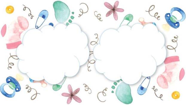 水彩兔子温馨生日成长纪念卡PPT模板4