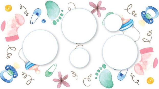 水彩兔子温馨生日成长纪念卡PPT模板5