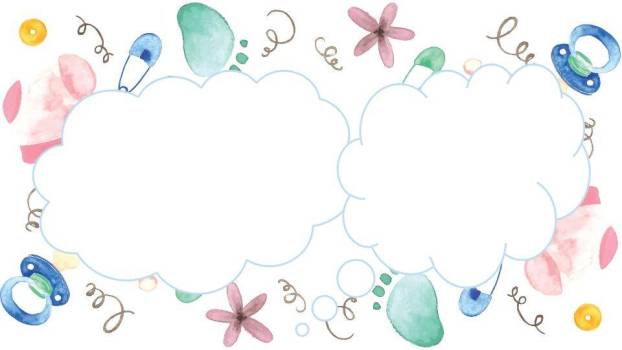 水彩兔子温馨生日成长纪念卡PPT模板6