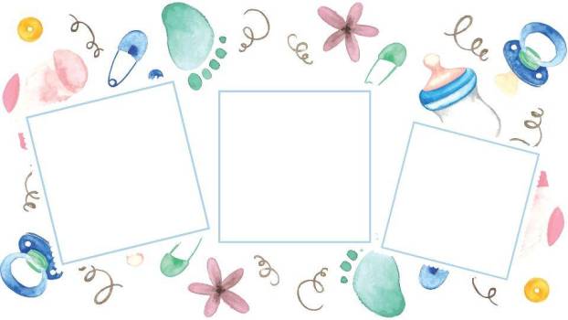 水彩兔子温馨生日成长纪念卡PPT模板7