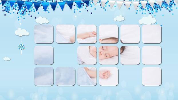 云上甜睡立体生日成长相册PPT模板4