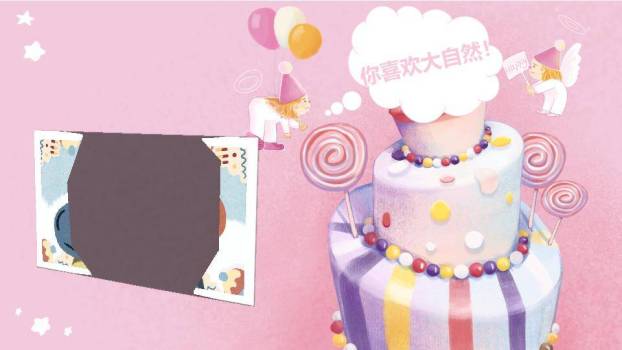 天使蛋糕棒棒糖生日相册模板PPT模板7