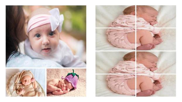 藤蔓环绕手绘生日满月相册PPT模板3