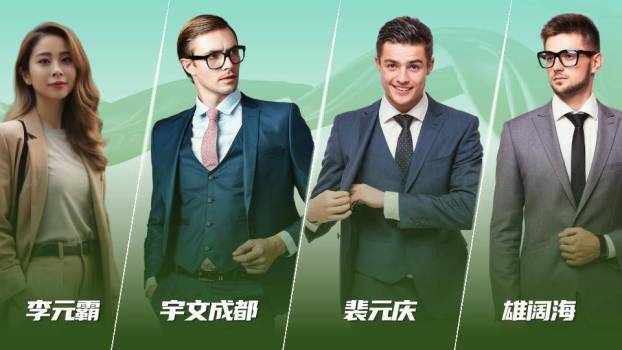 绿境新生商务精英简约介绍PPT模板9