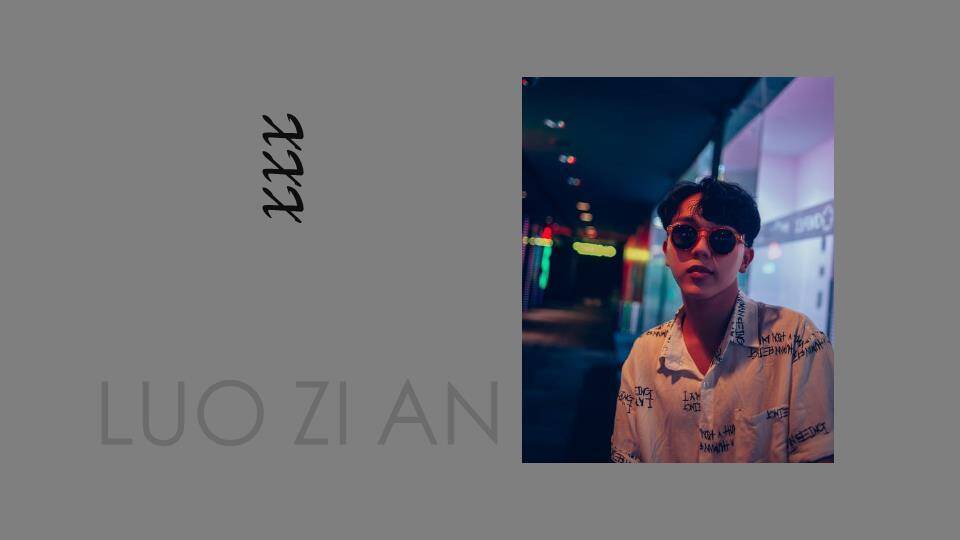 夜光漫步都市文艺形象介绍PPT模板0