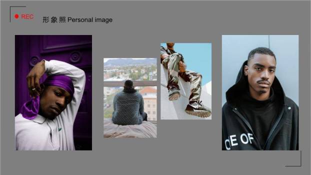 夜光漫步都市文艺形象介绍PPT模板1