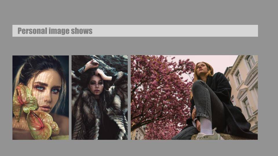 凝视瞬间极简人物介绍海报PPT模板6