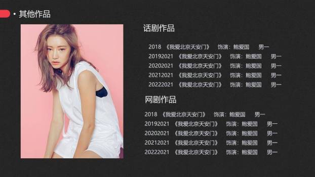 锋尚型格演员模特介绍封面PPT模板4