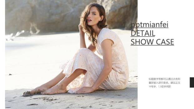 国际范黑白模特艺人专业介绍PPT模板9