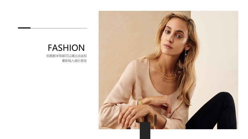 国际范黑白模特艺人专业介绍PPT模板4