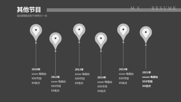 胶片回响复古风艺人介绍PPT模板9