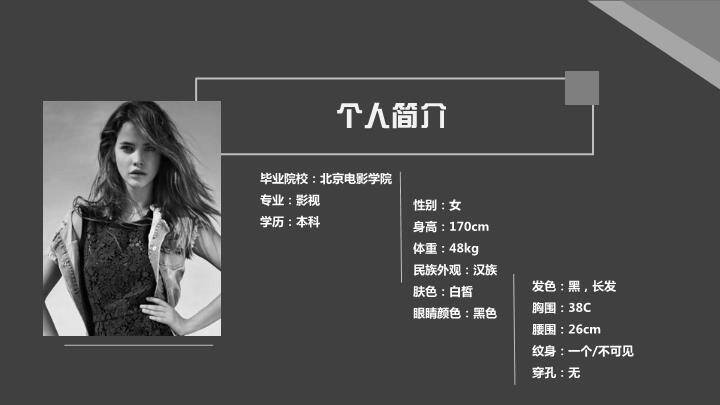 胶片回响复古风艺人介绍PPT模板4