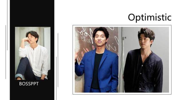 双面型录男艺人媒体曝光介绍PPT模板6