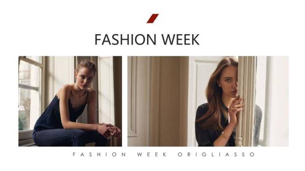 柔光双帧女性模特气质介绍PPT模板2