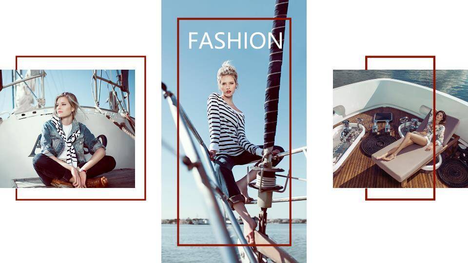 柔光双帧女性模特气质介绍PPT模板3