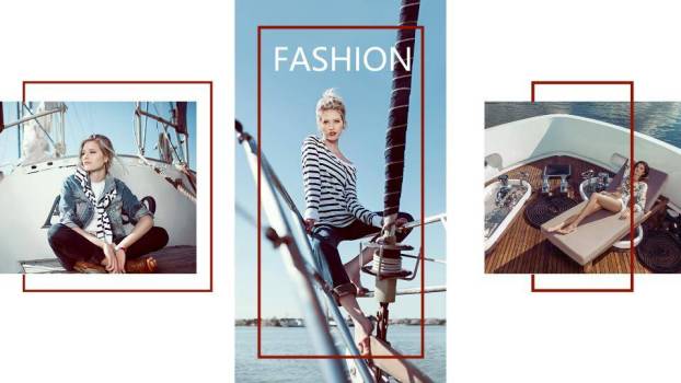 柔光双帧女性模特气质介绍PPT模板3