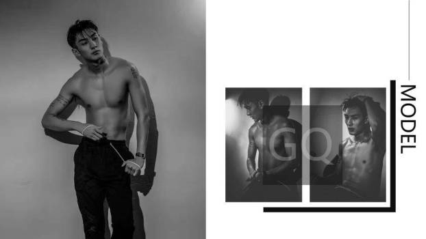 肌理史诗男性模特专业形象介绍PPT模板0