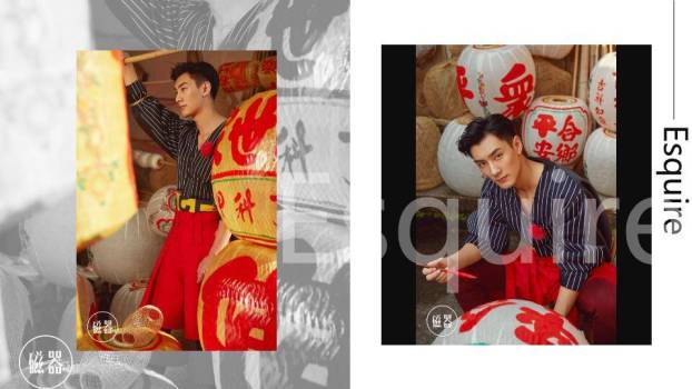 肌理史诗男性模特专业形象介绍PPT模板4