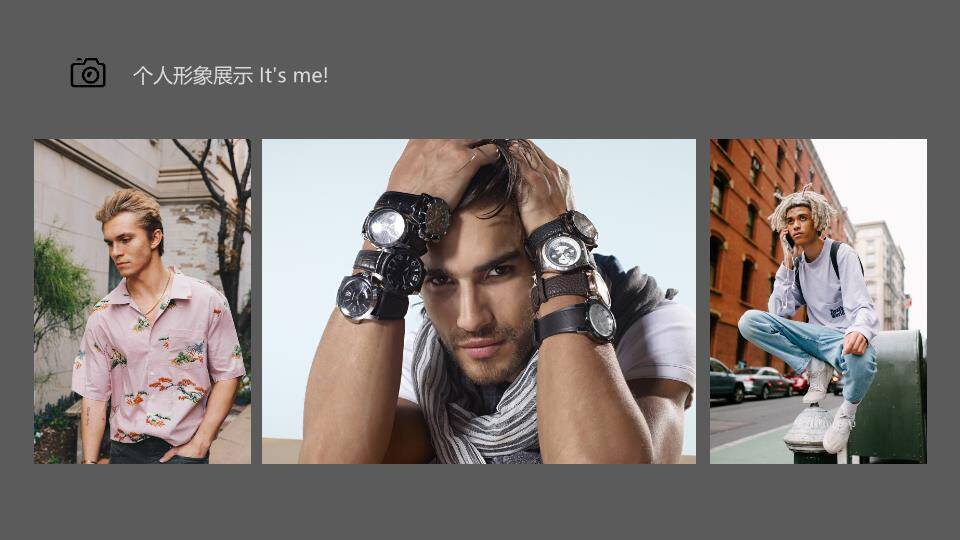 笔触映像演员个性资料介绍PPT模板5