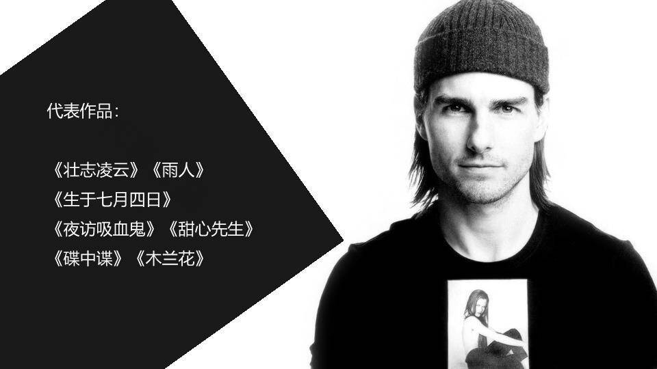 极致面容明星硬核介绍PPT模板5